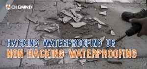 floor hacking for wateproofing work or non hacking waterproofing method