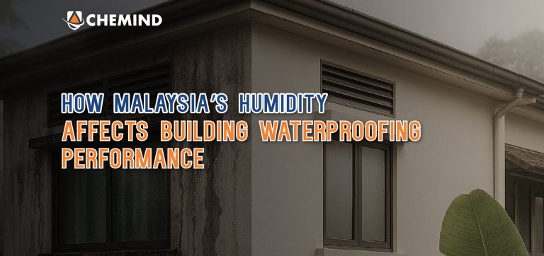 Modern building in Malaysia protected against humidity with waterproofing system